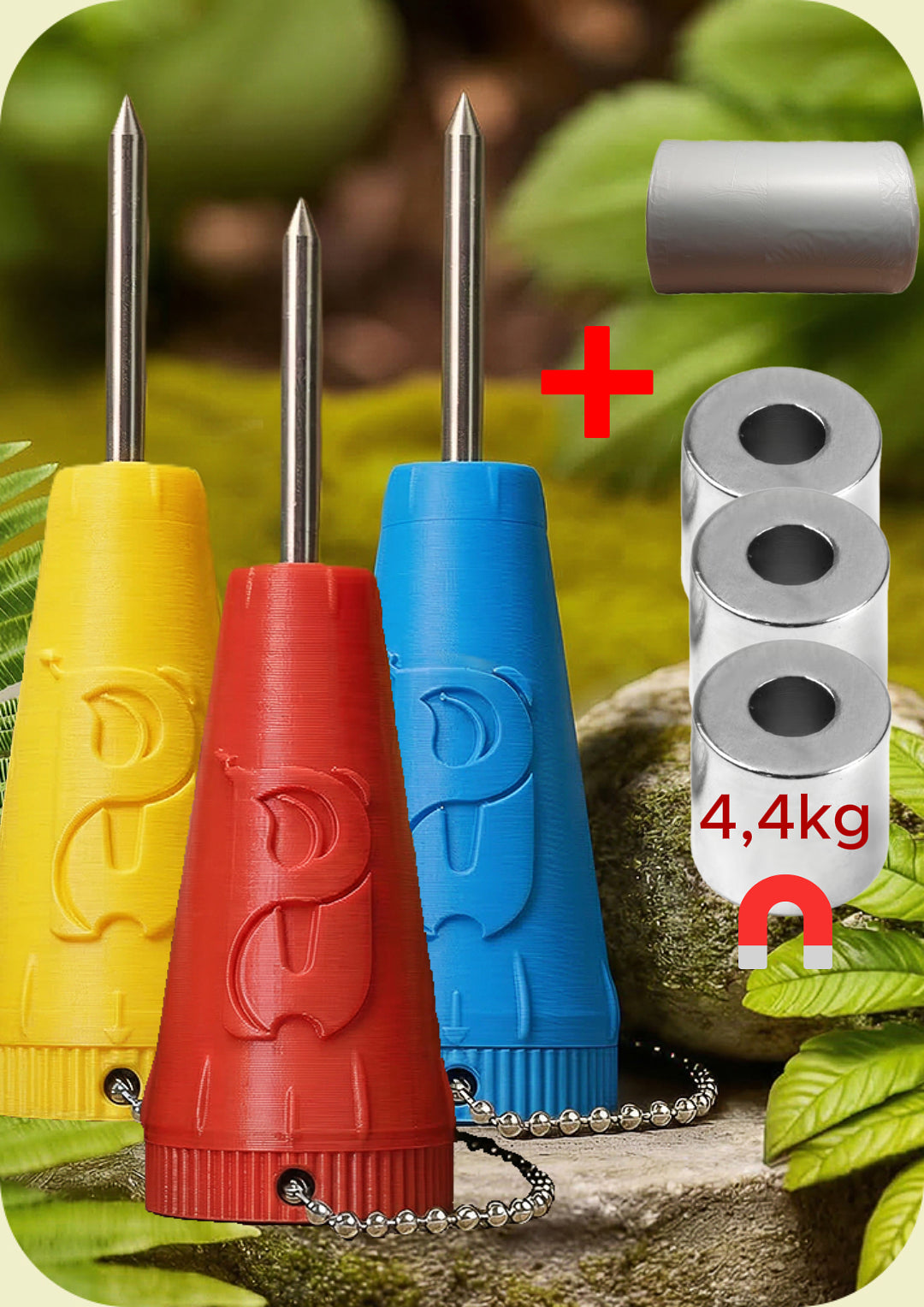 Die Dreifarbigkeit: Das ultimative mit Magnet 4,4kg & Mülltüte Oster-Set in den Farben des Frühlings